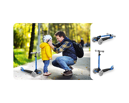 Самокат дитячий триколісний Ricokids Loco синій