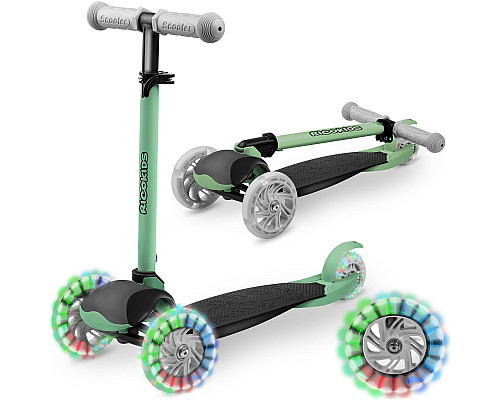 Дитячий самокат триколісний Ricokids Loco зелений