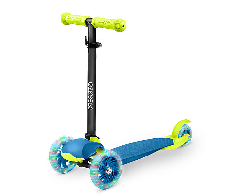 Дитячий самокат триколісний Ricokids Loco блакитно-зелений