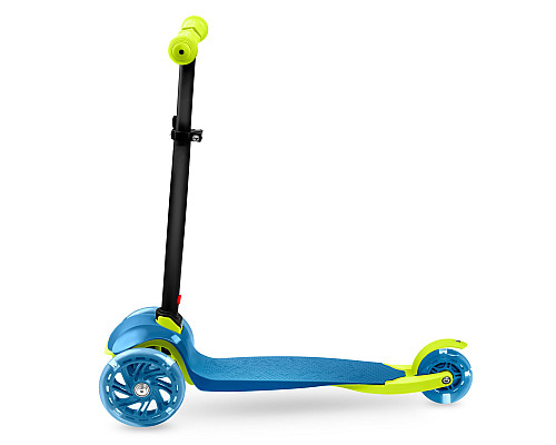 Дитячий самокат триколісний Ricokids Loco блакитно-зелений