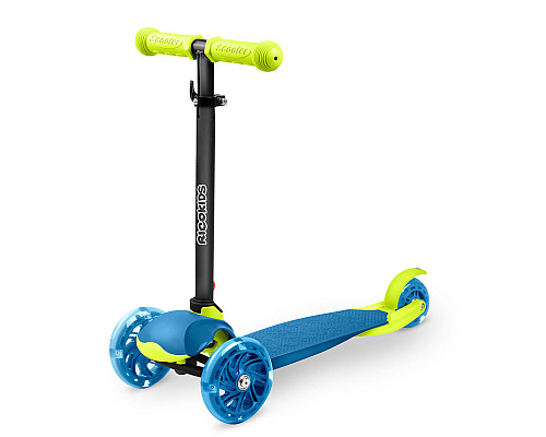 Дитячий самокат триколісний Ricokids Loco блакитно-зелений