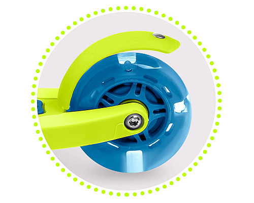 Дитячий самокат триколісний Ricokids Loco блакитно-зелений