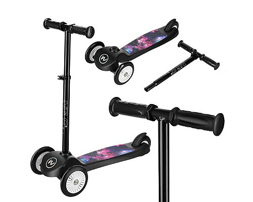 Самокат дитячий триколісний NILS FUN HLB1503 чорний