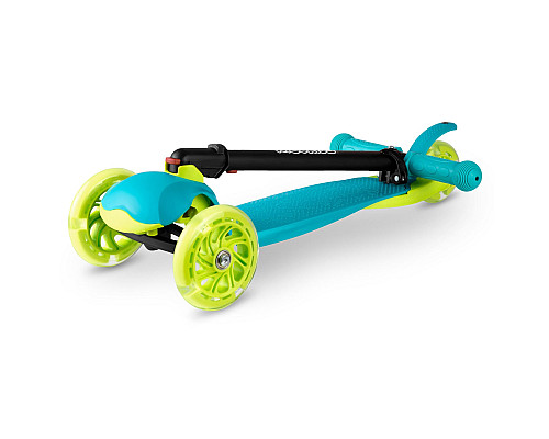 Дитячий самокат триколісний Ricokids Loco бірюзовий