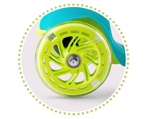 Дитячий самокат триколісний Ricokids Loco бірюзовий