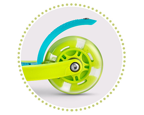 Дитячий самокат триколісний Ricokids Loco бірюзовий