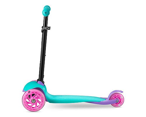 Самокат дитячий триколісний Ricokids Loco бірюзово-рожевий