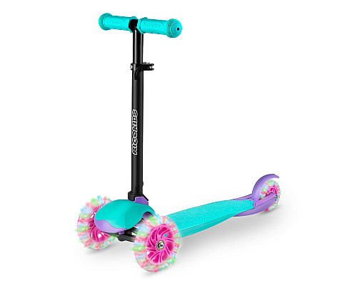 Самокат дитячий триколісний Ricokids Loco бірюзово-рожевий