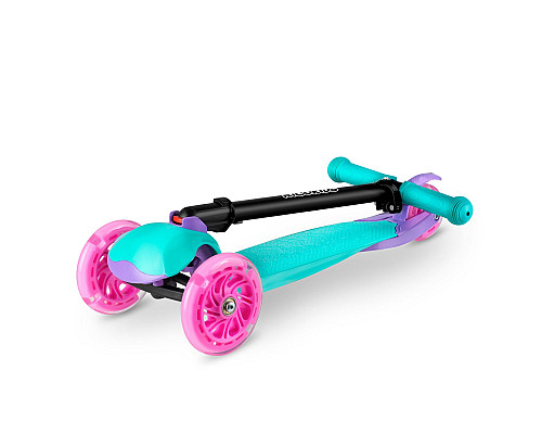 Самокат дитячий триколісний Ricokids Loco бірюзово-рожевий