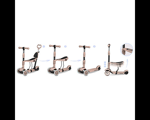 Самокат дитячий триколісний Ricokids Todi бежевий