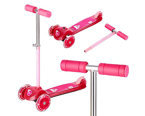 Самокат дитячий триколісний NILS FUN HLB001 рожевий
