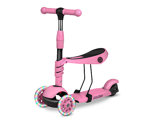 Дитячий самокат триколісний Ricokids Todi рожевий