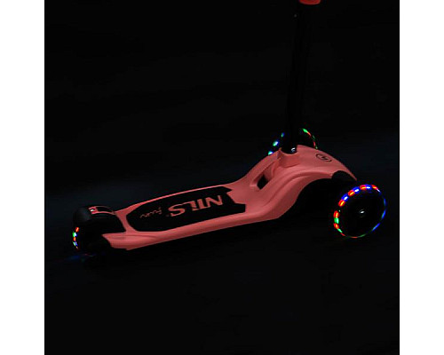 Самокат дитячий триколісний NILS FUN HLB122 рожевий
