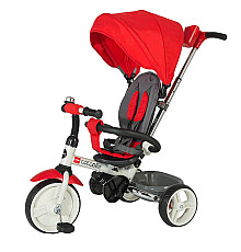  Дитячий триколісний велосипед з провідником Coccolle Urbio - червоний