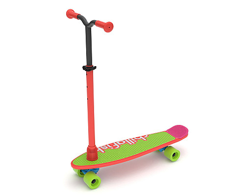 Самокат-скейтборд дитячий Chillafish Skatieskootie 2в1 червоний