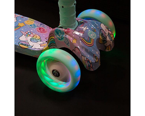 Самокат дитячий триколісний NILS FUN HLB15A м'ятний