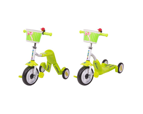Триколісний самокат для дітей 2в1 WORKER Blagrie - зелений