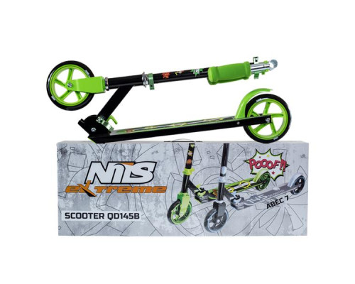 Самокат NILS EXTREME QD145 чорно-зелений