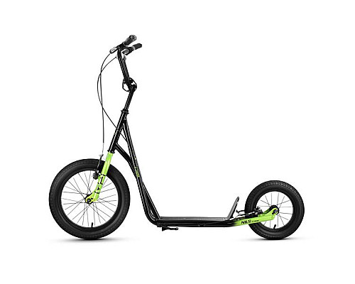Самокат NILS EXTREME WH10201, чорно-зелений
