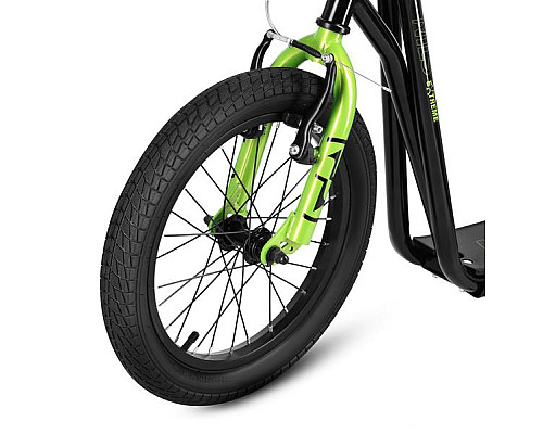 Самокат NILS EXTREME WH10201, чорно-зелений