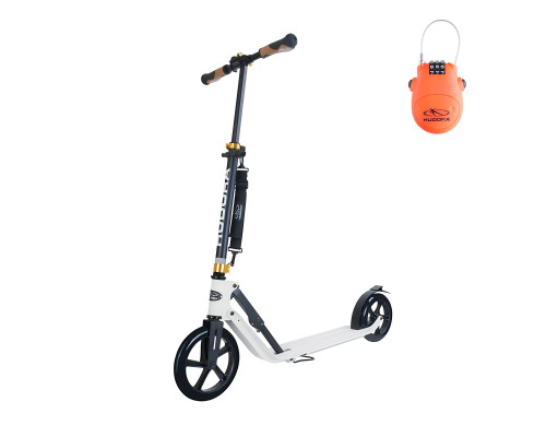 Самокат Hudora BigWheel Style 230, біло-чорний