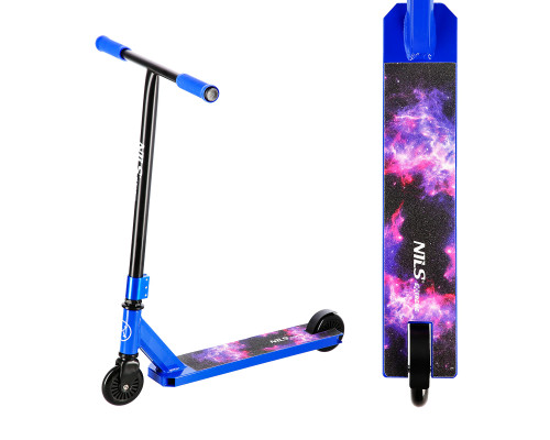 Самокат трюковий NILS EXTREME HS021 SPACE синій