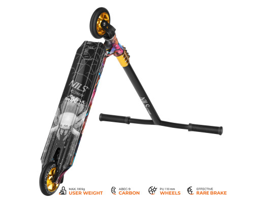 Самокат трюковий NILS EXTREME HS221 SPIDER PRO чорний