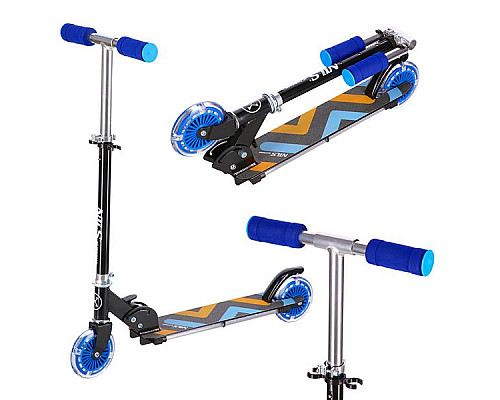 Самокат складний Nils Extreme HD025, чорно-синій