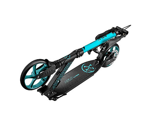 Самокат складний Nils Extreme HM124T, чорно-блакитний