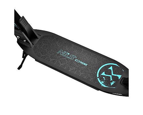 Самокат складний Nils Extreme HM124T, чорно-блакитний