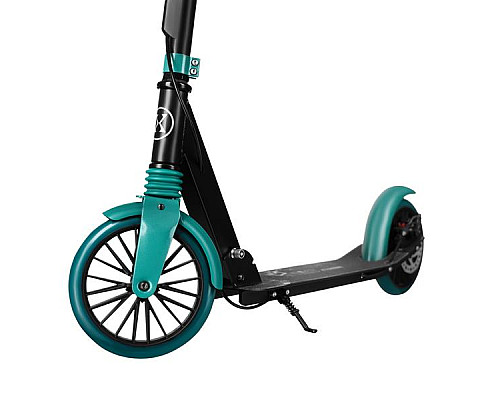 Самокат складний NILS EXTREME HM181T, чорно-зелений