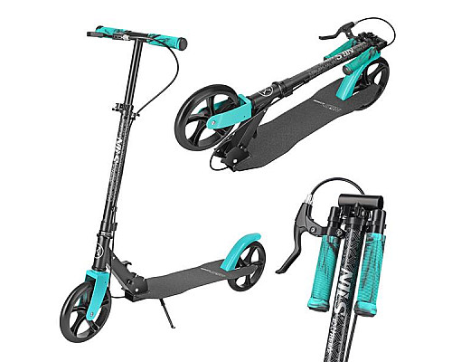 Самокат складний Nils Extreme HM183, чорно-блакитний