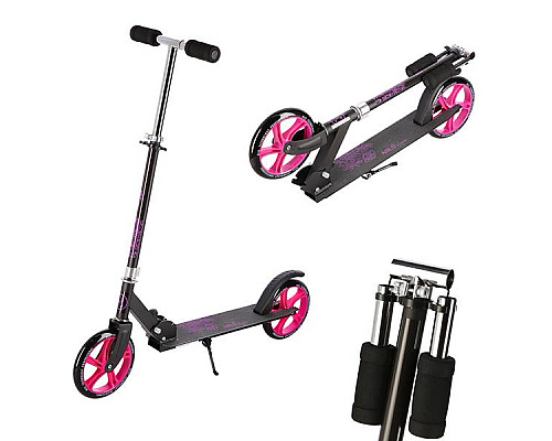 Самокат складний Nils Extreme HM603, чорно-рожевий