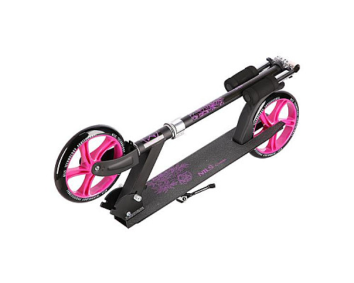 Самокат складний Nils Extreme HM603, чорно-рожевий