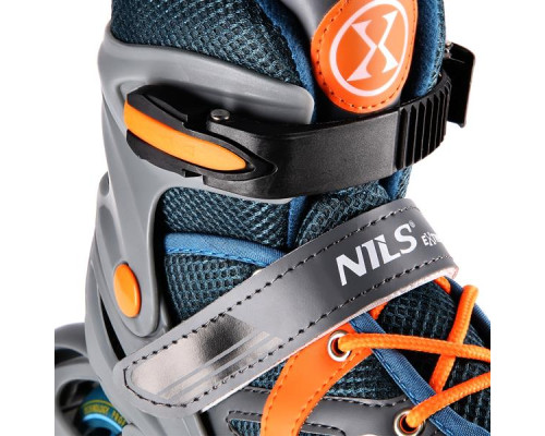Роликові ковзани NILS EXTREME NJ1828A розмір M(35-38) сіро-помаранчевий