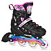 Роликові ковзани 4в1 NILS EXTREME NH10905 розмір S 31-34, чорно-рожеві
