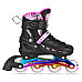 Роликові ковзани 4в1 NILS EXTREME NH10905 розмір S 31-34, чорно-рожеві
