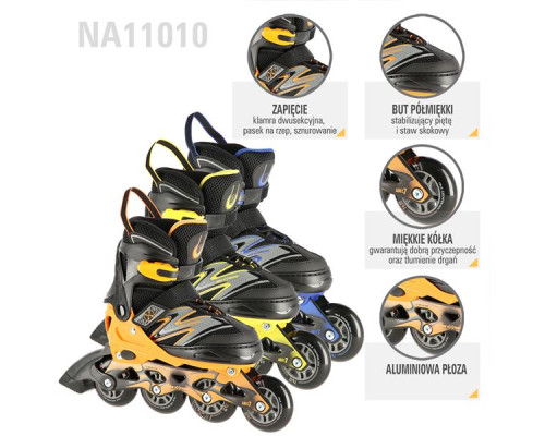 Роликові ковзани NILS EXTREME NA11010 розм. L (39-42) чорно-сині Роликові ковзани NILS EXTREME NA11010 розм. L (39-42) чорно-сині