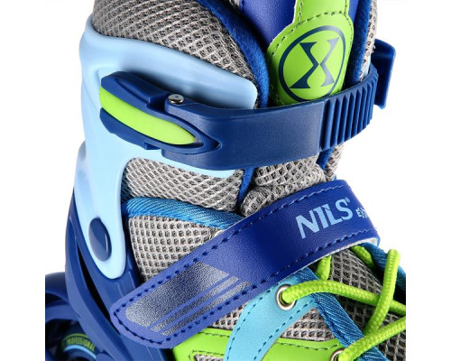 Роликові ковзани NILS EXTREME NJ1828A розмір L (39-42) синьо-зелений