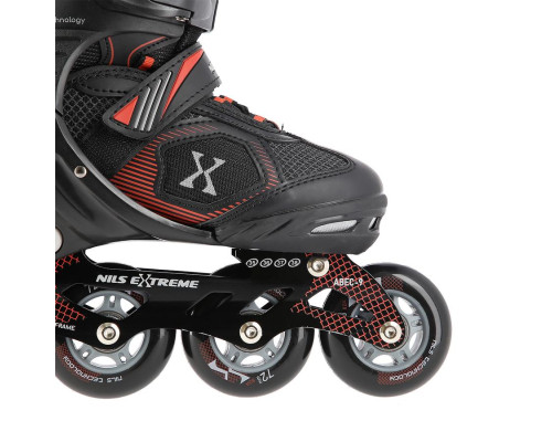 Роликові ковзани розмір М (35-38) NILS EXTREME NA9080 чорно-червоний