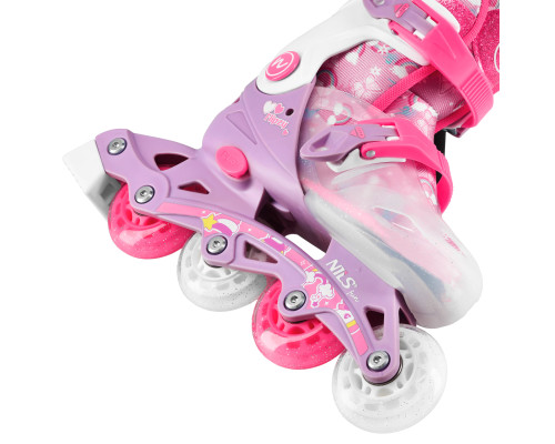 Роликові ковзани NILS FUN NJ1025 FLIPZY розмір S 31–34, рожеві