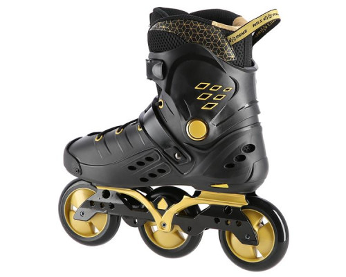 Роликові ковзани розмір 35 NILS EXTREME SLALOM NA20006 чорно-золотий