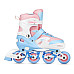 Роликові ковзани з комплектом захисту NILS EXTREME Moonbeam NA0189 розмір M 35-38, блакитно-рожеві