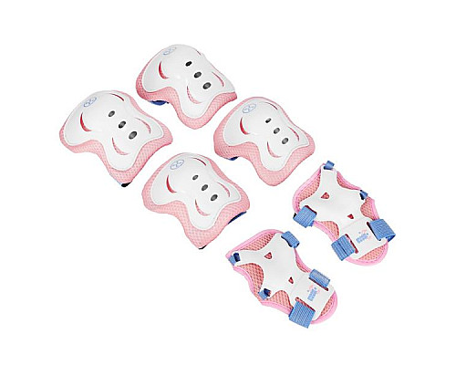 Роликові ковзани з комплектом захисту NILS EXTREME Moonbeam NA0189 розмір M 35-38, блакитно-рожеві