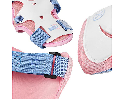 Роликові ковзани з комплектом захисту NILS EXTREME Moonbeam NA0189 розмір L 39-42, блакитно-рожеві