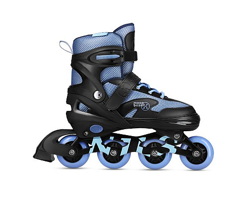 Роликові ковзани з комплектом захисту NILS EXTREME Moonbeam NA0189 розмір S 31-34, чорно-сині