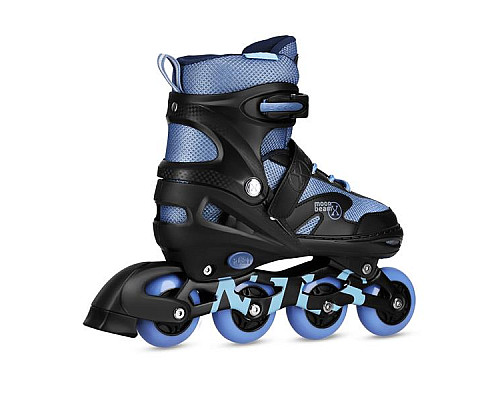 Роликові ковзани з комплектом захисту NILS EXTREME Moonbeam NA0189 розмір S 31-34, чорно-сині