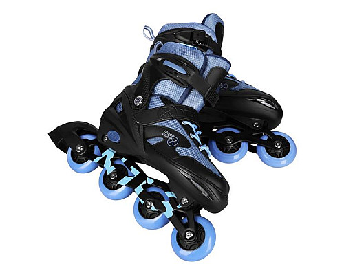 Роликові ковзани з комплектом захисту NILS EXTREME Moonbeam NA0189 розмір S 31-34, чорно-сині