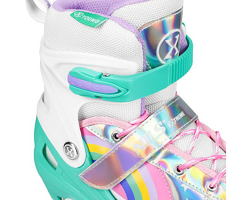 Роликові ковзани NILS Extreme NQ0187 розмір M 35-38, різнокольорові