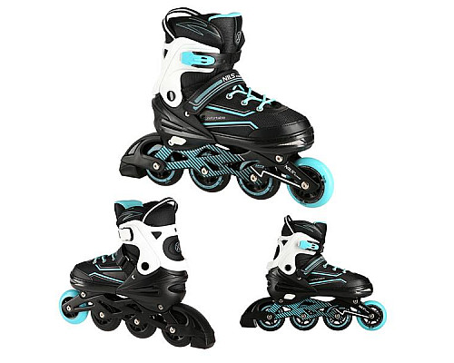 Роликові ковзани NILS EXTREME NA1169A розмір M 35-38, чорно-блакитні